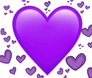 Gif animé coeur violet